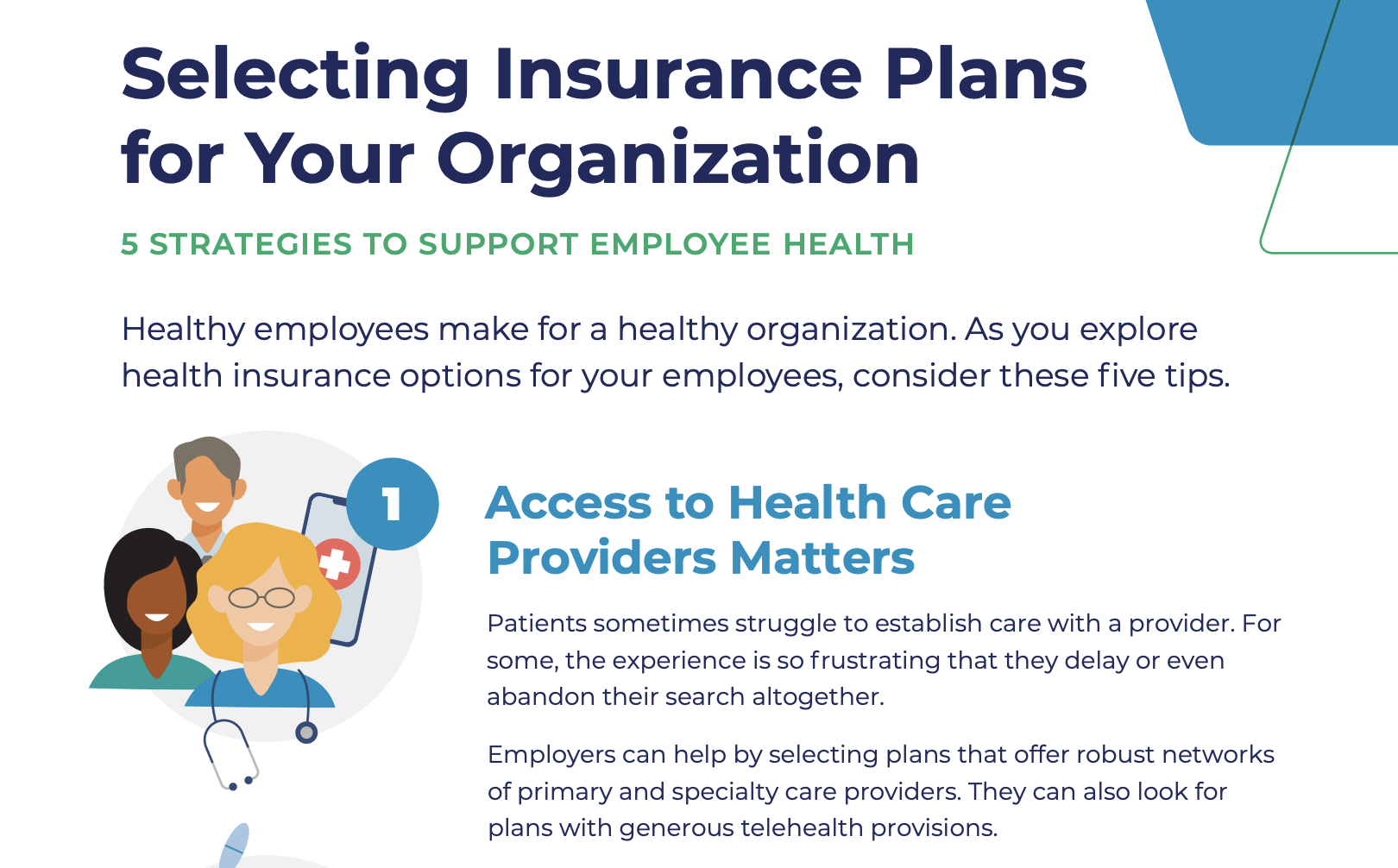 Selecting Insurance Plans for Your Organization - Health Policy Today